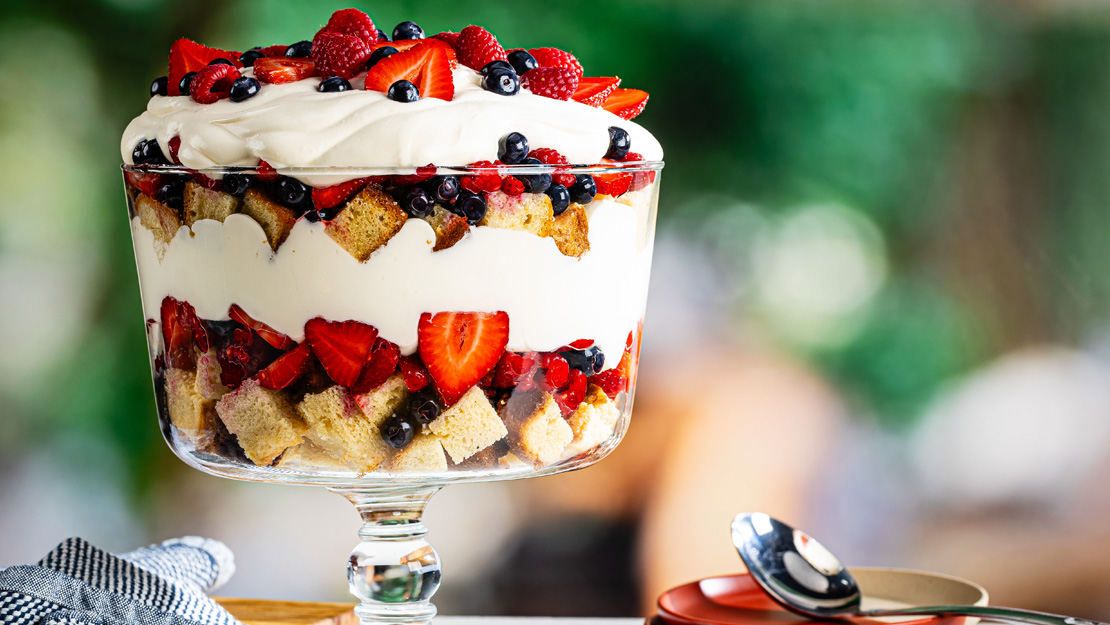 Red, White & Blue Trifle
