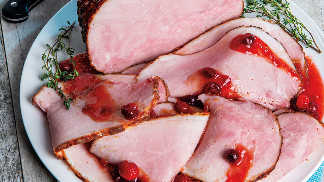 Slow Cooker Cranberry-Glazed Ham