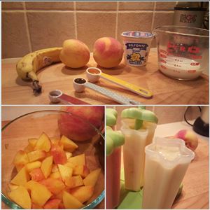 Peach Banana Pops