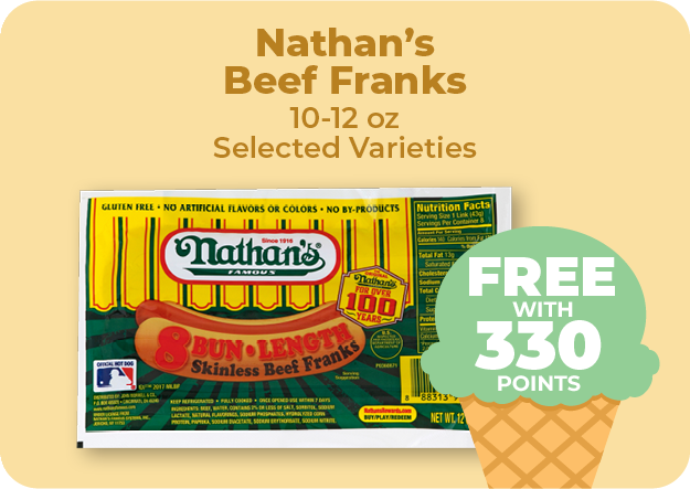 Nathan's Beef Franks 10-12oz, Selected Varieties