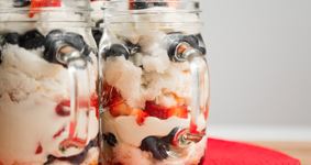 Berry Trifle in Mason Jars
