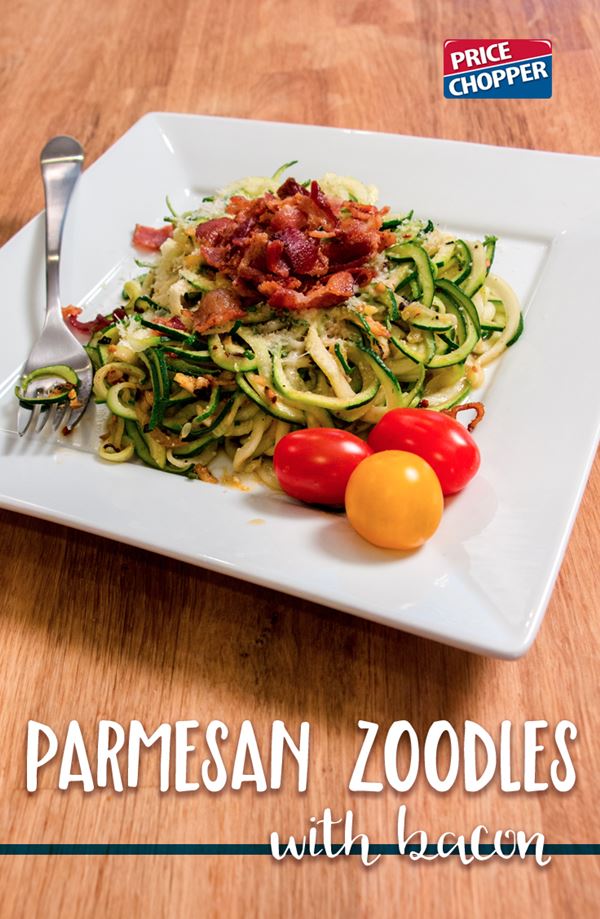 Parmesan Zoodles with Bacon