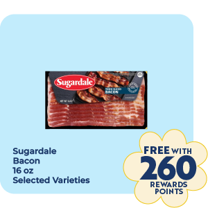 Sugardale Bacon 16oz, Selected Varieties