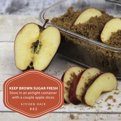 brown sugar will absorb moisture from the apple slices and stay moist