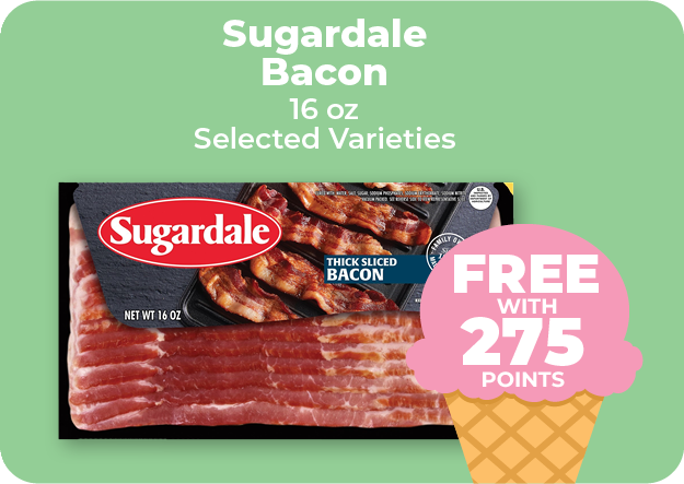 Sugardale Bacon 16oz, Selected Varieties