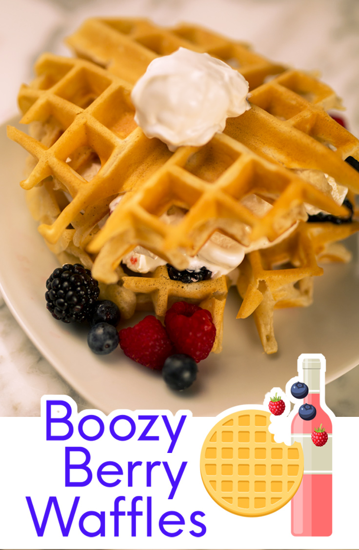 Boozy Berry Waffles