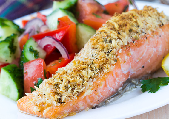 Cheesy Herb Crusted Salmon Cheesy Herb Crusted Salmon