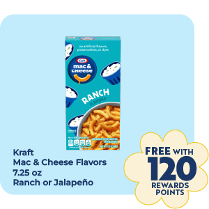 Kraft Mac & Cheese Flavors 7.25oz Ranch or Jalapeno