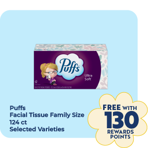 Puffs Facial Tissue Family Size 124ct, Selected Varieties