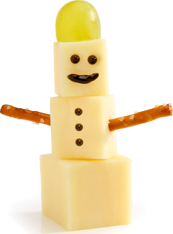 Snowman Cheese Cubes Snowman Cheese Cubes